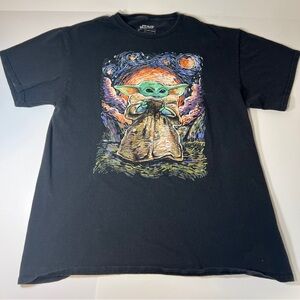 Large Star Wars Yoda Painting Style Graphic T Shirt Size Large VFifthSun